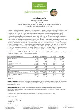 Gélules Epafit 90 gélules