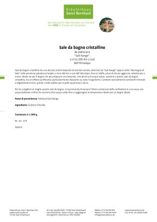 Sale da bagno cristallino 3 kg