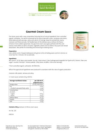 Gourmet Cream Sauce 360 g