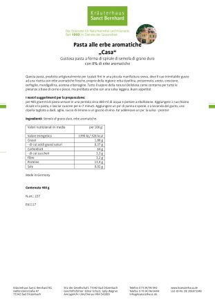 Pasta alle erbe aromatiche "Casa" 400 g