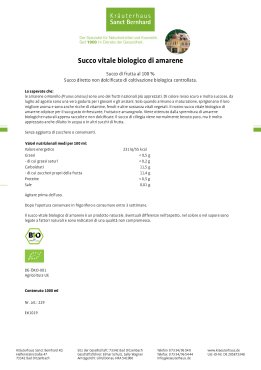Succo vitale biologico di amarene