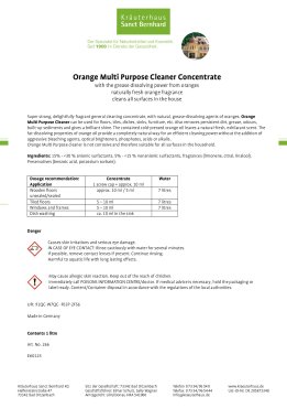 Orange Multi Purpose Cleaner Concentrate
