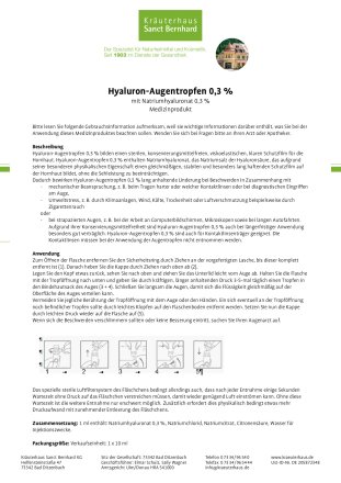 Hyaluron-Augentropfen 0,3 % 10 ml