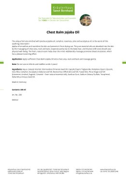 Chest Balm Jojoba Oil 100 ml