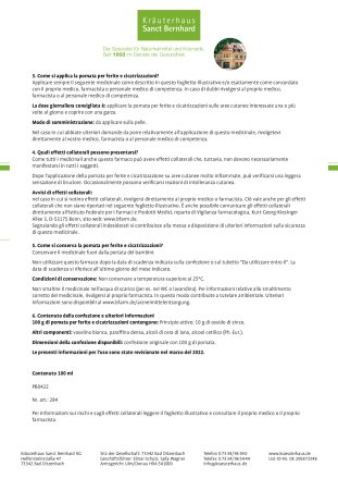 Pomata vulneraria e curativa / pomata allo zinco 100 ml