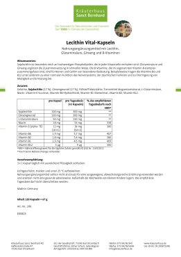 Lecithin-Vital-Kapseln 120 Kapseln