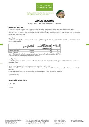 Capsule di Acerola 300 capsule