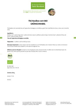 Thé Rooibos vert BIO GRÜNSCHNABEL 250 g