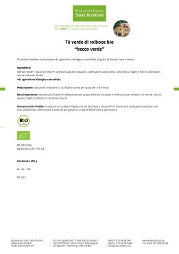 Tè verde di roiboos bio "becco verde" 250 g