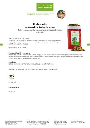 Tè alle 6 erbe secondo Eva Aschenbrenner 175 g