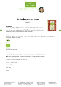 Bio-Rooibusch Ingwer-Lemon 30 g