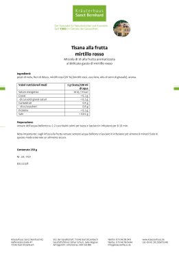 Tisana alla frutta mirtillo rosso 250 g