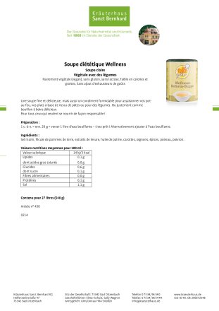 Soupe diététique Wellness 540 g