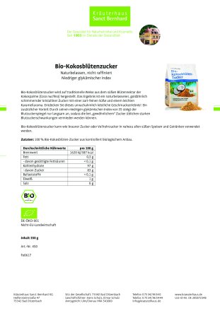 Bio-Kokosbl&uuml;tenzucker 350 g