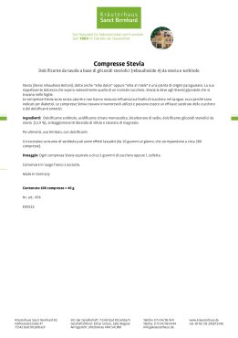 Compresse Stevia - ricarica da 2.500 + 600 compresse 213 g