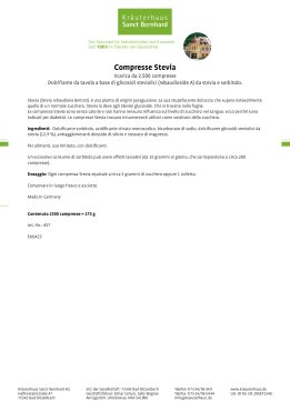 Compresse Stevia - ricarica da 2.500 compresse 173 g