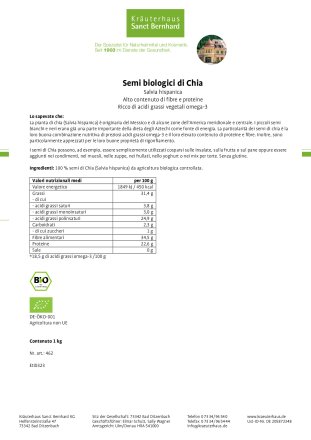 Semi biologici di Chia