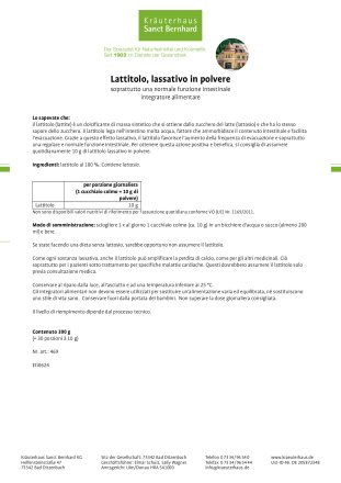 Lattitolo, lassativo in polvere 300 g