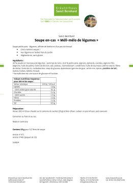 Soupe en-cas  « Méli-mélo de légumes » 20 g