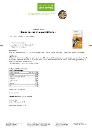 Soupe en-cas « La marmitonne » 20 g
