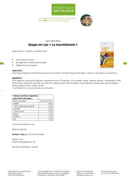 Soupe en-cas « La marmitonne » 20 g