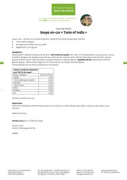 Soupe en-cas « Taste of India » 20 g