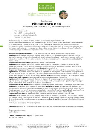 Délicieuses soupes en-cas 246 g