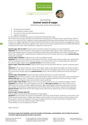 Set di snack di zuppa 246 g