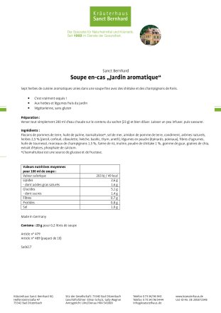 Soupe en-cas „Jardin aromatique“ 23 g