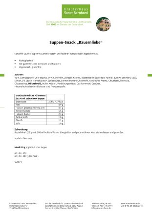 Suppen-Snack "Bauernliebe" 10er-Pack 200 g