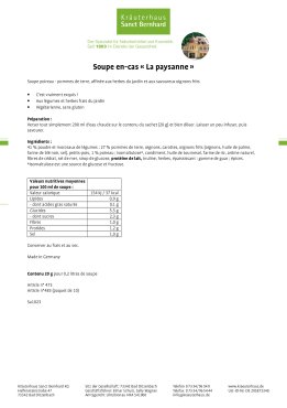 Soupe en-cas « La paysanne » (paquet de 10) 200 g