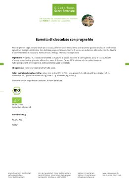 Barretta di cioccolato e prugne bio 40 g
