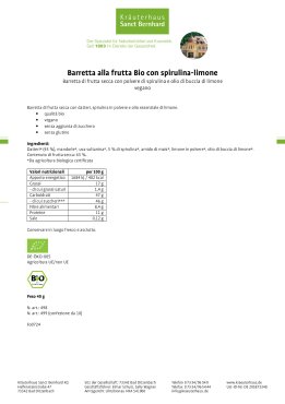 Barretta alla frutta bio con spirulina-limone 40 g