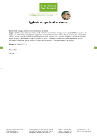 Aggiunta ortopedica di materasso 100 x 200 x 7 cm