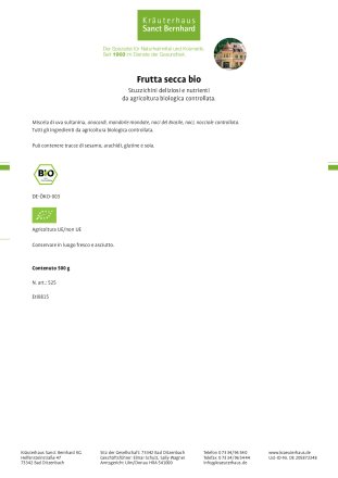 Frutta secca bio 500 g