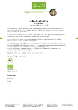Bacche di Goji bio 500 g