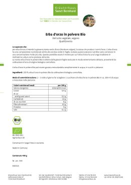 Erba d'orzo in polvere bio 400 g