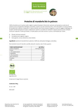 Proteine di mandorle bio in polvere 750 g