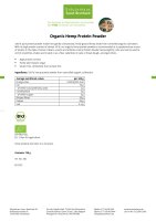 Organic Hemp Protein Powder 750 g