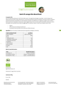 Semi di canapa bio decorticati