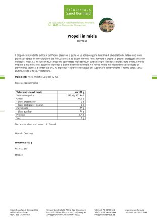 Propoli in miele cremoso 500 g