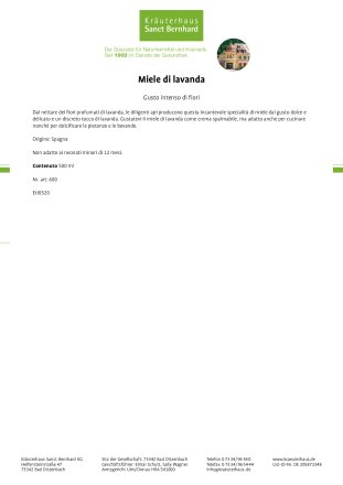 Miele di lavanda 500 g