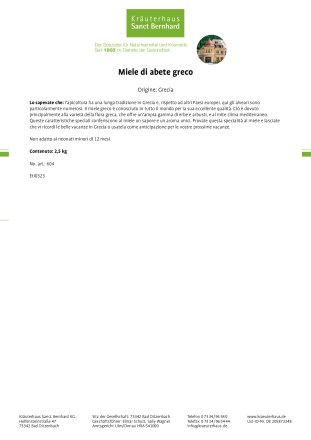 Miele di abete greco 2.5 kg
