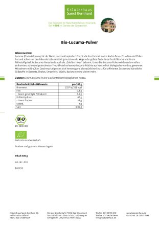 Bio-Lucuma-Pulver 500 g