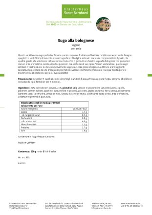 Sugo alla bolognese 600 g
