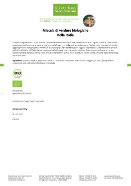 Miscela di verdure biologiche Bella Italia 250 g