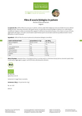 Fibra di acacia biologica in polvere 500 g
