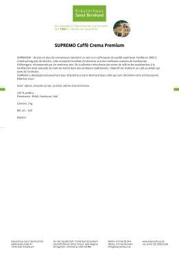 SUPREMO Caff&egrave; Crema Premium