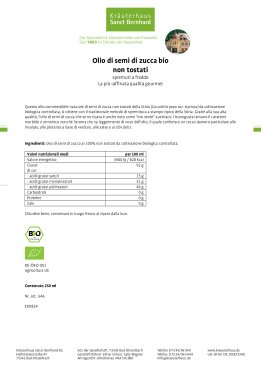 Olio di semi di zucca bio non tostati 250 ml