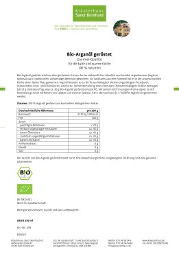 Bio-Arganöl geröstet, kalt gepresst 250 ml